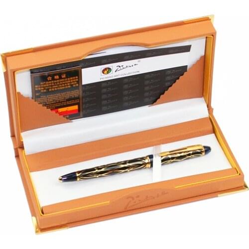 Pimio 901 Paris Exotica Luxury Gold Iridium Fountain Pen with 0.5mm Nib Metal Ink Pens Writing Office Gift Free Shipping
