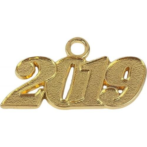 Metal alloy number 2019 pendants charms class school graduate memory souvenir 2019 jewelry fit bracelet necklace making diy
