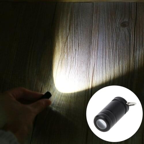Protable Super Tiny Keychain Flashlight Smallest Bright Key Ring Light Torch G2AF
