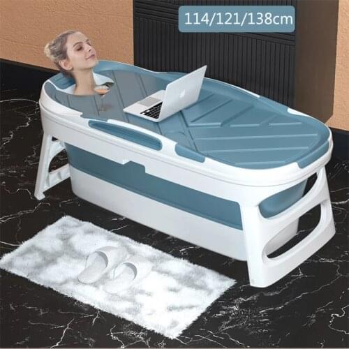 Bathtub Adult Foldable Bath Barrel Home Body Bath Tub Oversized Thickened Baby Tub Portable Bathtub Artifact 1.14/1.21/1.38m