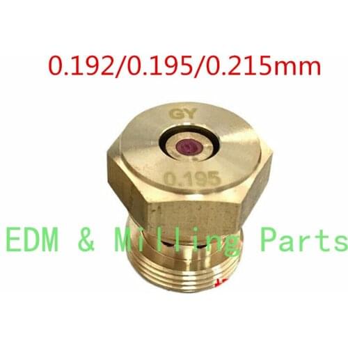 EDM Wire Cut Drill /Puncher Ruby Diamond Water Nozzle Guid 0.192mm 0.195mm 0.215mm For CNC Machine Service