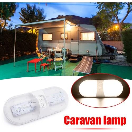 6.8w 12V LED Dome Light Ceiling Lamp with Switch Caravan Accessories for RV Marine Boat Yacht Camping Car Motorhome Trailer