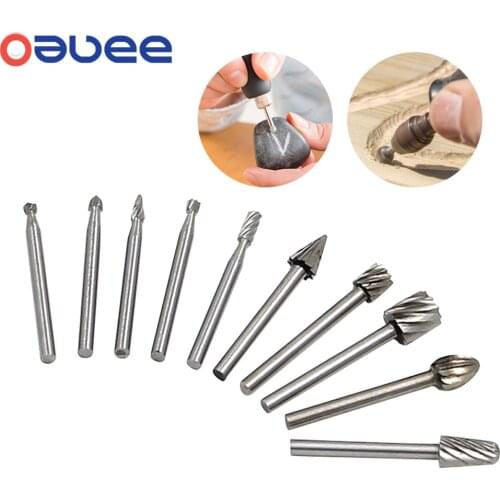 Oauee Titanium Dremel Routing Wood Rotary Milling Rotary File Cutter Woodworking Carving Carved Knife Cutter Tools Wood Drill