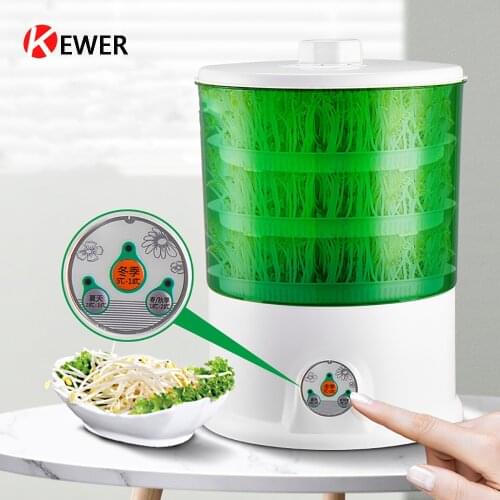 220V Intelligent Bean Sprouts Machine Home Grow Automatic Large Capacity Thermostat Green Seeds Growing Automatic Bean Sprout Ma