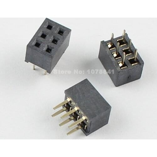 100pcs 2mm 2.0mm Pitch 2x3 Pin 6 Pin Female Double Row Straight Pin Header Strip