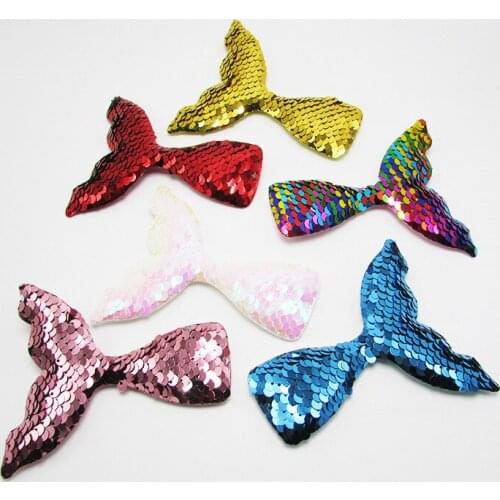 120pcs/lot Beatifully Mermaid Design Fashion Scales Sequins Hair Bow Women Hairpins Girl Hair Clips Kids Headwear Accessories