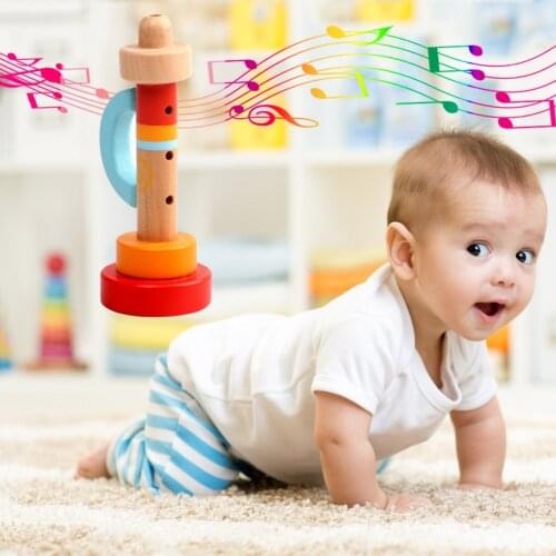 2020 Hot sale Hands Coordination Training Early Education Trumpet Toys for Children Gift Wooden Puzzle Early Learning Toys#37