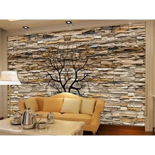 3D custom modern fashion abstract wallpaper stone texture tree hand-painted mural Nordic minimalism wallpaper any size