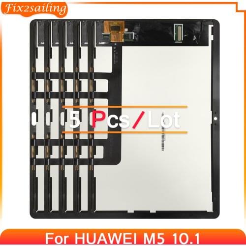 5PCS 10.1" For Huawei MediaPad M5 Lite LTE 10 BAH2-L09 BAH2-W19 Touch Screen Digitizer With Lcd Display Assembly 100%Tested