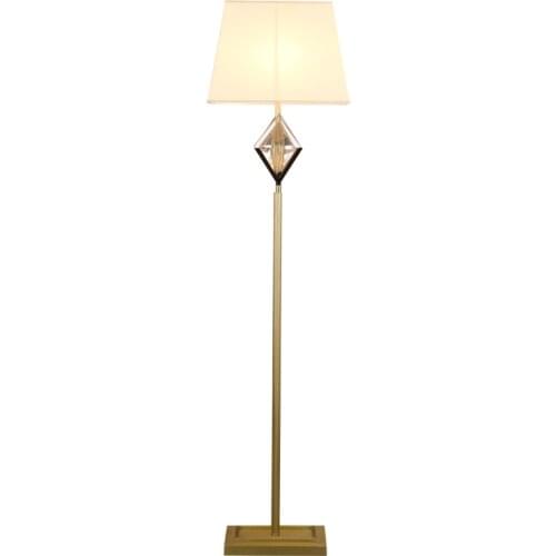 American retro copper floor lamp modern minimalist soft decoration living room bedroom villa floor lamp