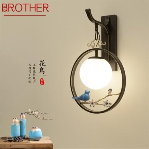 BROTHER LED Wall Sconces Indoor Modern Wall Light Fixture 220V 110V Home Decorative for Bedroom Living Room Office