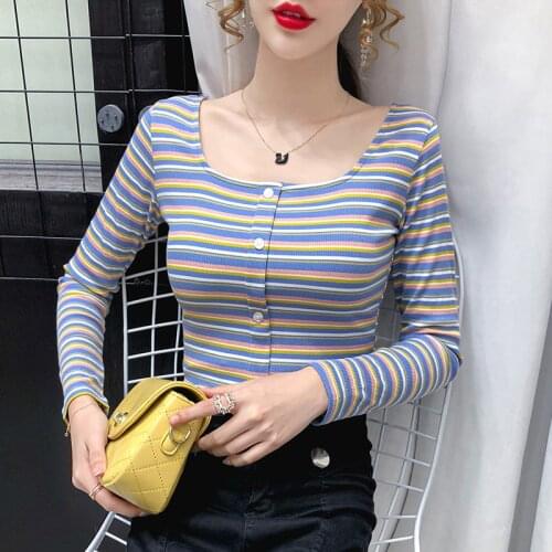 Женские полосатые футболки DAIZHIYUE China At AliExpress