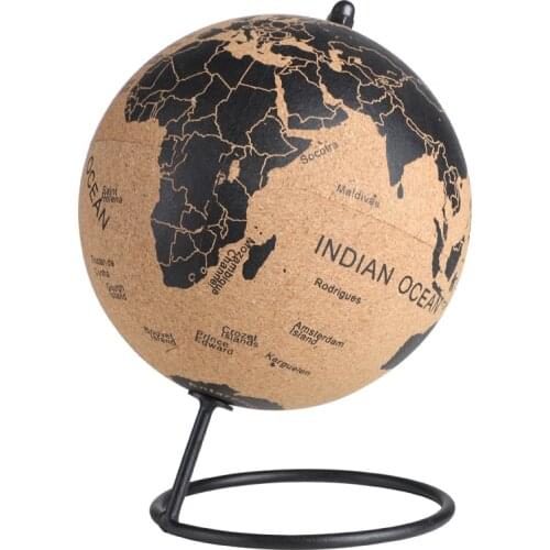 Cork Wood Tellurion Globe Marble Maps Globes Home Office Decoration World Map Inflatable Training Geography Map Balloon Gift