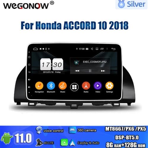 IPS DSP 10.1" Android 10.0 4GB 64GB 8 Core Car DVD Player GPS navigation Audio Stereo Radio BT 5.0 WIFI for Honda Accord 2018