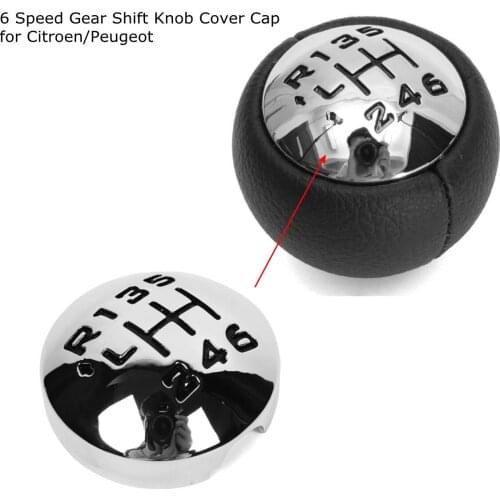 6 Speed Gear Knob Cap Cover Chrome for Peugeot 307 308 3008 407 5008 807 for Citron C3 (A51) C4 C4 Picasso