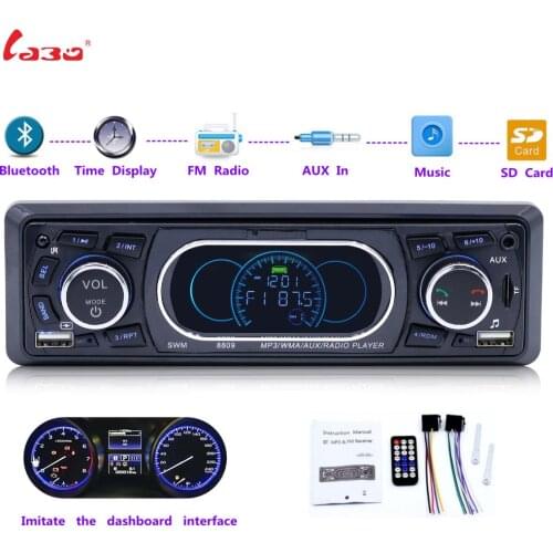 LABO 2021 New Bluetooth 1-Din Car Stereo Audio MP3 Radio Player ,Support USB TF AUX FM Receiver with Remote Control & USB Port