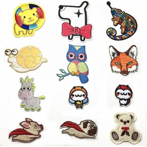 Many animals fly dog pig bear horse cloth patches DIY patches bags accessories shoes for clothing Decorative Appliques