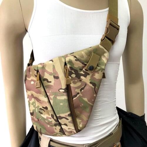 Multifunctional Concealed Tactical Storage Gun Bag Holster Mens Left Right Nylon Shoulder Bag Crossbody Messenger Bag Phone Key