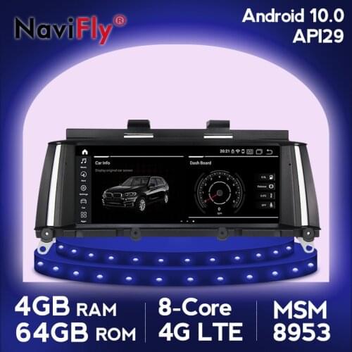 NaviFly 4G RAM IPS Android 10 car dvd gps player for BMW X3 F25/X4 F26 2011-2017 CIC NBT system ID7 gps navigation IPS WIFI