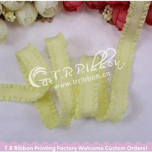 New 13mm #91117 ruffle on the edge elastic for DIY accessaries 50yards free shipping