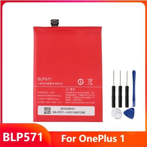 Original Replacement Phone Battery BLP571 For OnePlus 1 One Plus 1 1+1 Genuine Rechargable Batteries 3100mAh With Free Tools