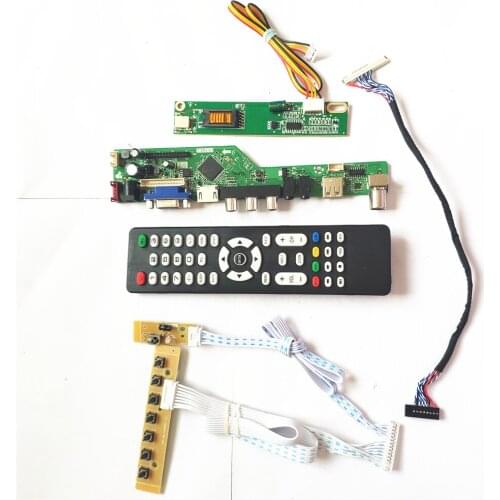 For B170PW01 V0 V1 LCD 1CCFL 30Pin LVDS Remote+Inverter+keyboard TV53 controller board VGA HDMI-Compatible AV USB RF