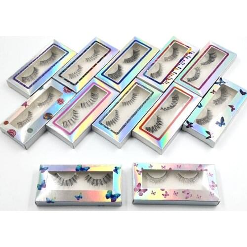 NEW 12 Pairs Black Natural Cross False Eyelashes Soft Long Thick Curl Fake Eyelashes Extension Beauty Eye Makeup Tools maquiagem