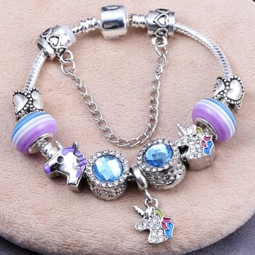Silver Color Animal Style Charm Bracelets With Nice Marano Beads Fit Original Fine Bracelet For Kids Special Gift Dropshipping