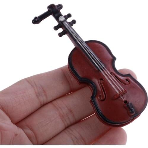 Violin Dollhouse For Decorative Music Instrument Crafts DIY Home Decoration Child Gift