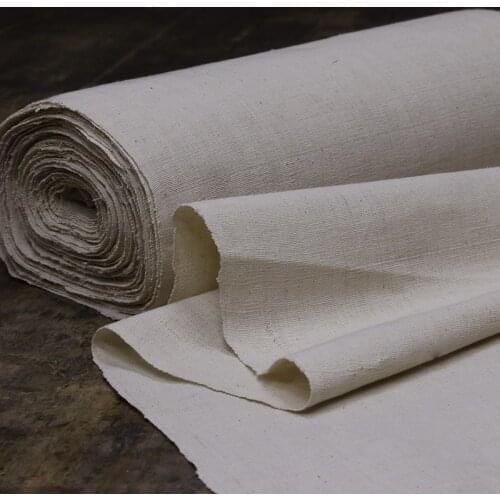 PVDF4 100% Cotton Greige Thin/Thick Hand-woven Fabrics For Embroidery/Stitchwork/Printing/Dyeing/DIY/Handmake Base Fabric 45cm