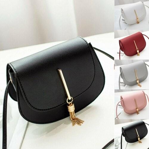 2021 Womens Pu Leather Crossbody One Shoulder Messenger Bag Plush Backpack Lady Girl Shopping Tassel Messenger Bag