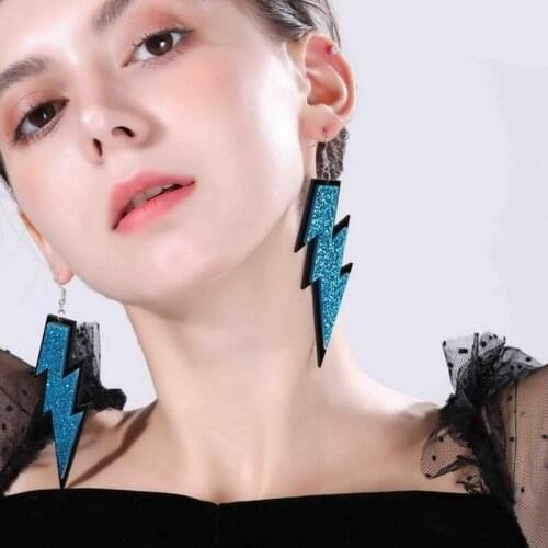 Hans Fashion European And American Exaggeration Big Lightning Earrings Female Fashion Personality TemperamentSimple Earrings