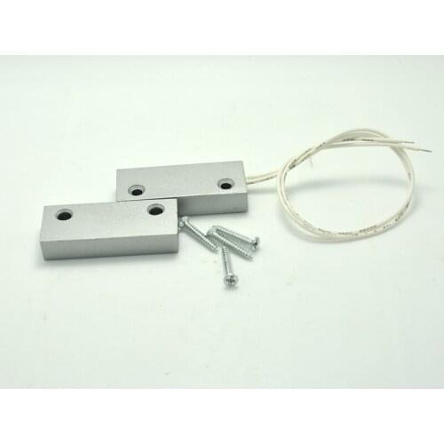 1Pair)Free Shipping Wired Magnetic Door sensor Window alarm NC Relay Output Signal Steel For Home Security Alarm System MC-51