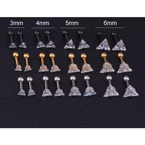 2Pcs Ear Piercing Tragus Ring 1.2*6mm 16G Earrings Ear Piercing Cartiliage Ear Piercing Jewelry