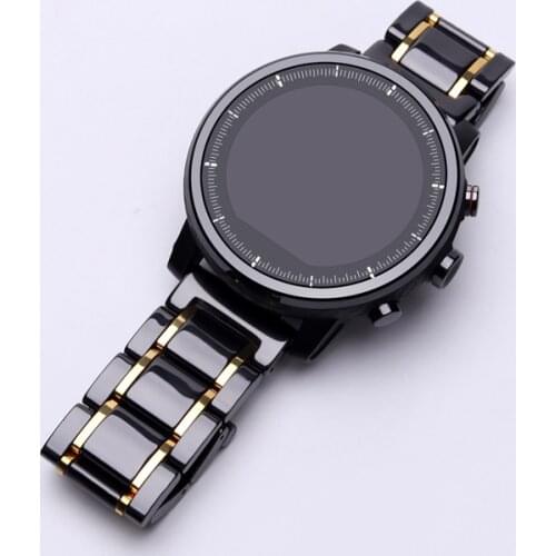20mm 22mm ceramic watch band For AMAZFIT Pace watch /Amazfit Stratos 2 3 /Amazfit Bip for Samsung Gear S3 Frontier ceramic strap