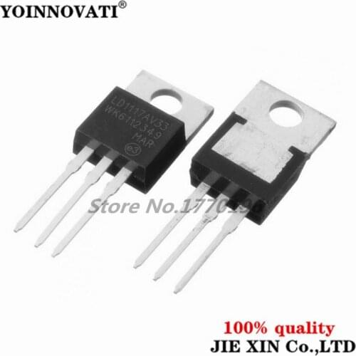 20pcs LD1117V33 Linear Voltage Regulator 3.3V 800mA TO-220 IC