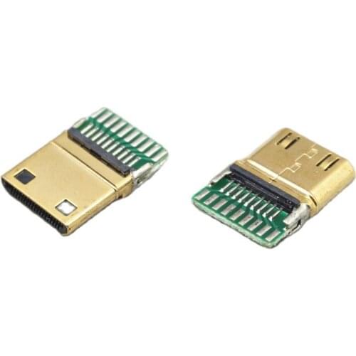 20PCS MINI HDMI MALE SOCKET 19P 19PIN HD transmission Connector INTERFACE good quality ROHS sockets