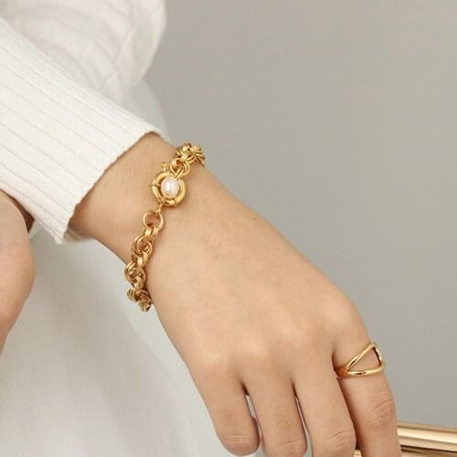 2021 New Women Pearl Bracelet 14KGF Natural Freshwater Baroque Pearl Bracelets For Girfriend Jewelry Gifts