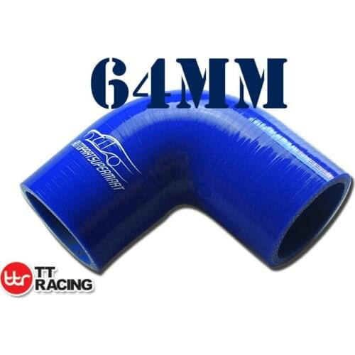 AUE90-64BL - 4PLY Silicone 90 Degree Elbow intercooler Joiner Turbo Hose - 64mm 2.5" 2-1/2"