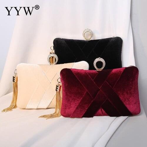 Velvet Woven Dinner Bag Europe And The United States Vintage Ladies Temperament Tassel Clutch Bag Banquet Bag Woman Handbag