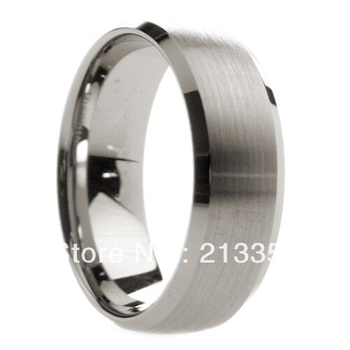 FREE SHIPPING!USA WHOLESALES CHEAP PRICE BRAZIL RUSSIA CANADA UK HOT SELLING 8MM DOMED SILVER SATIN MENS TUNGSTEN WEDDING RING