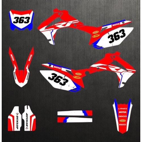 Free customized 3M Graphics DECALS STICKERS For HONDA CRF250 CRF250R 2014 2015 2016 2017 For CRF450R CRF 450 2013 2014 2015 2016