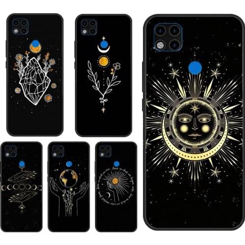 Sun Flowers Cat Snake Moon Case For Xiaomi Redmi Note 10 Redmi Note 9 Pro 7 8 Note 8T 9S K40 7A 8A 9A 9C 9T Cover
