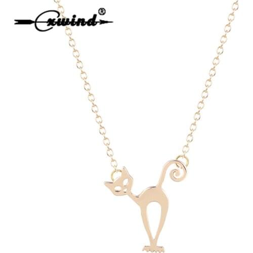 Cxwind Dance Cat Necklace Animal Stray Necklaces Kitten Jewellery Designs Fancy Cats Fashion Pendant Necklace Jewelry Collar
