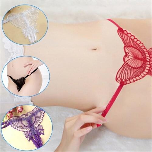 Lace Butterfly Pantis Vagina Panty Masturbation Underwear Panty Doggy Chastity Sex Toys For Woman Anus Adult Products Lover Game