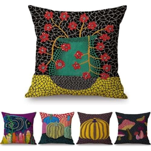 Modern Dots Art Yayoi Kusama Dot Pumpkin Abstract Vision Cracked Pattern Home Decor Sofa Throw Pillow Case Linen Cushion Cover