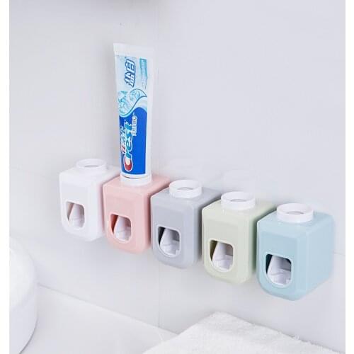 Luluhut Automatic toothpaste dispenser Wall mounted toothpaste squeezer Tooth paste wall mount rack Bathroom toothpaste holder