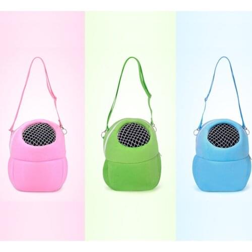 Small Pet Carrier Rabbit Cage Hamster Chinchilla Portable Travel Warm Cute Bags Cages Guinea Pig Carry Pouch Breathable Bag Sma