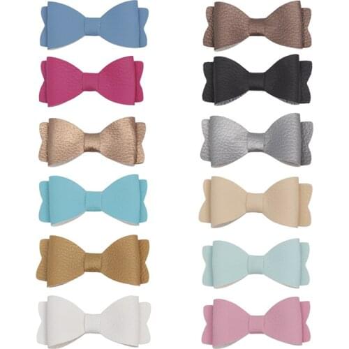 Miss Ctue Fashion European and American Bowknot Baby Hairpin Leather Hair Accessories Photo Hairband