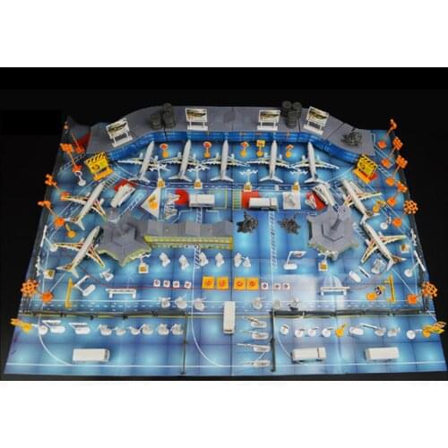 Simulation Airport Scene Toy Set Airport Assembled Toys Set Airplane Aircraft Models for Kids Adults